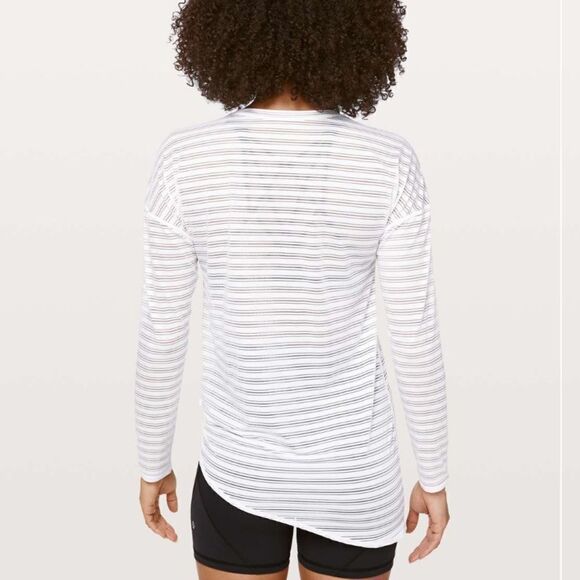 Lululemon Tie Your Practice Long Sleeve Top In White - Picture 2 of 13